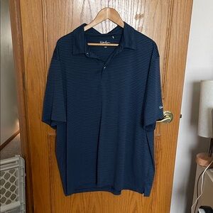 Walter Hagen Men's Navy Striped Polo Shirt